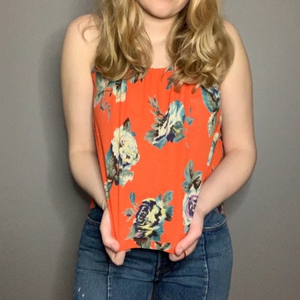 Mind Code Floral Open Back Tank Top - Picture 8 of 12